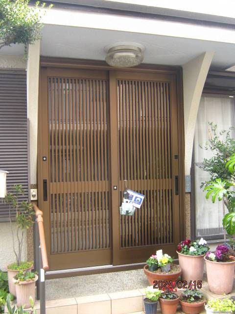 玄関引戸の交換施工後
